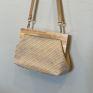 BC bags woven purse with removable strap